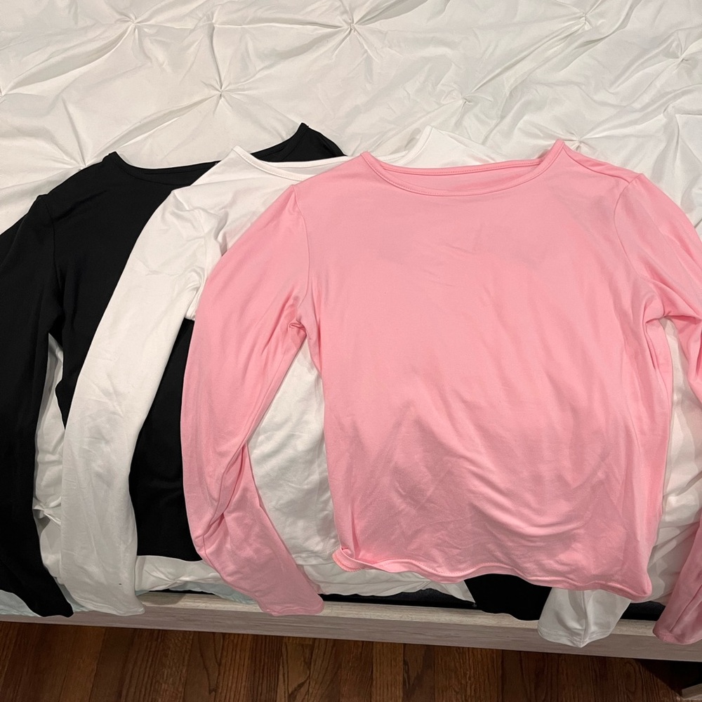 Pink, Black, and White Women's Tops